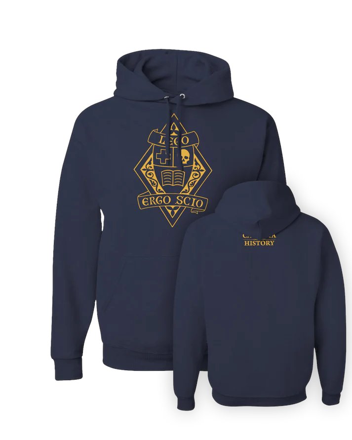 NDMExpress's tweet image. We printed a few too many hoodies last year and we’d like to clean out our inventory a little bit. So, if you would like to pick up a Large, XLarge, or XXL Castalia History hoodie, they are 50% off right now!

ndmexpress.com/products/unise…