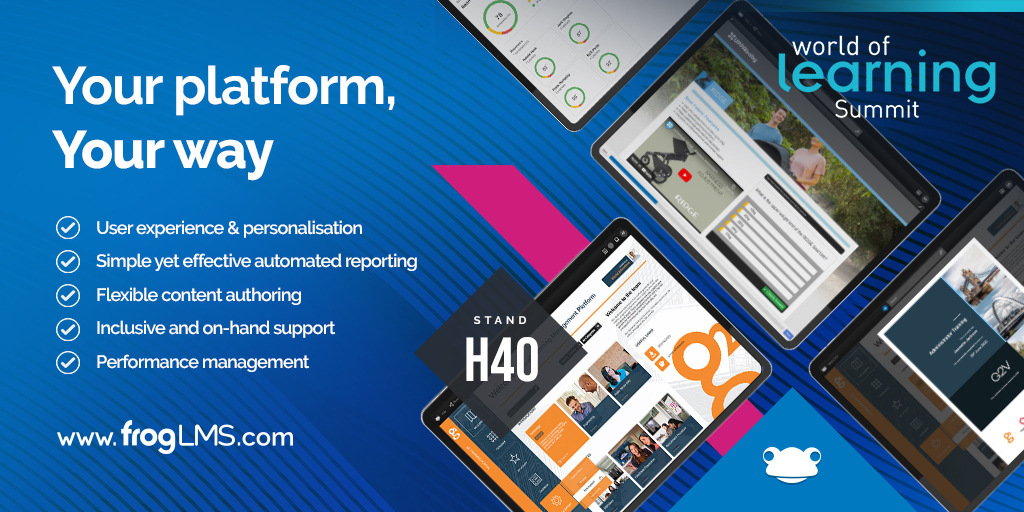 Frog_LMS's tweet image. Good morning! 
Join us for day 2 at #WOL25! 

Find out how we work in partnership with your organisation to create an LMS that aligns with your organisation’s ethos, objectives, and brand.

➡️ Find out more on Stand H40!

#FrogLMS #WorldofLearning #LMS