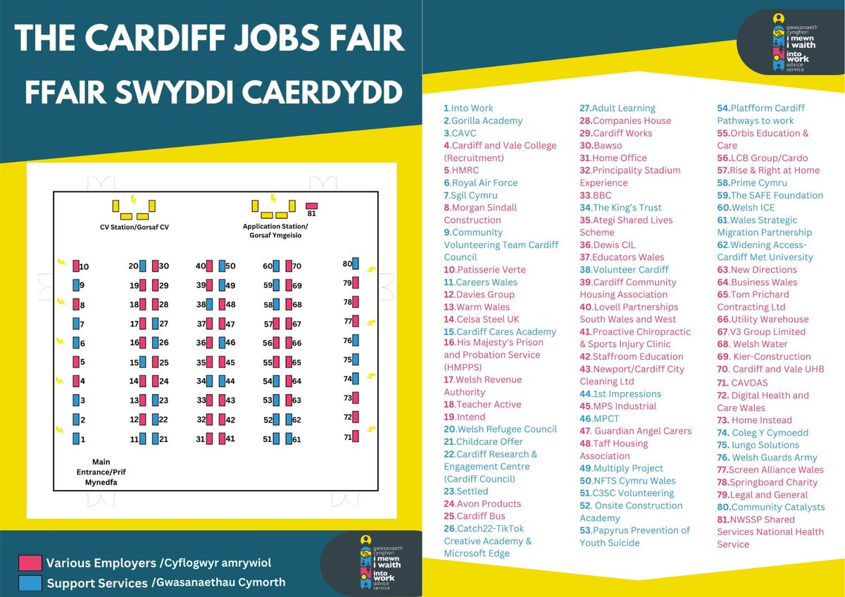 Into Work Advice Service (@intoworkcardiff) on Twitter photo 🚨 24 Awr i Fynd! 🚨
Peidiwch â methu Ffair Swyddi Caerdydd, sy’n digwydd yfory!🌟
Am fwy o wybodaeth ac i gofrestru eich diddordeb, cliciwch yma: orlo.uk/8Cnlm / neu cysylltwch â ni drwy:
📞 02920 871 071
📧 cyngorimewniwaith@caerdydd.gov.uk
#caerdydd #ffairswyddi 🚨 24 Awr i Fynd! 🚨
Peidiwch â methu Ffair Swyddi Caerdydd, sy’n digwydd yfory!🌟
Am fwy o wybodaeth ac i gofrestru eich diddordeb, cliciwch yma: orlo.uk/8Cnlm / neu cysylltwch â ni drwy:
📞 02920 871 071
📧 cyngorimewniwaith@caerdydd.gov.uk
#caerdydd #ffairswyddi