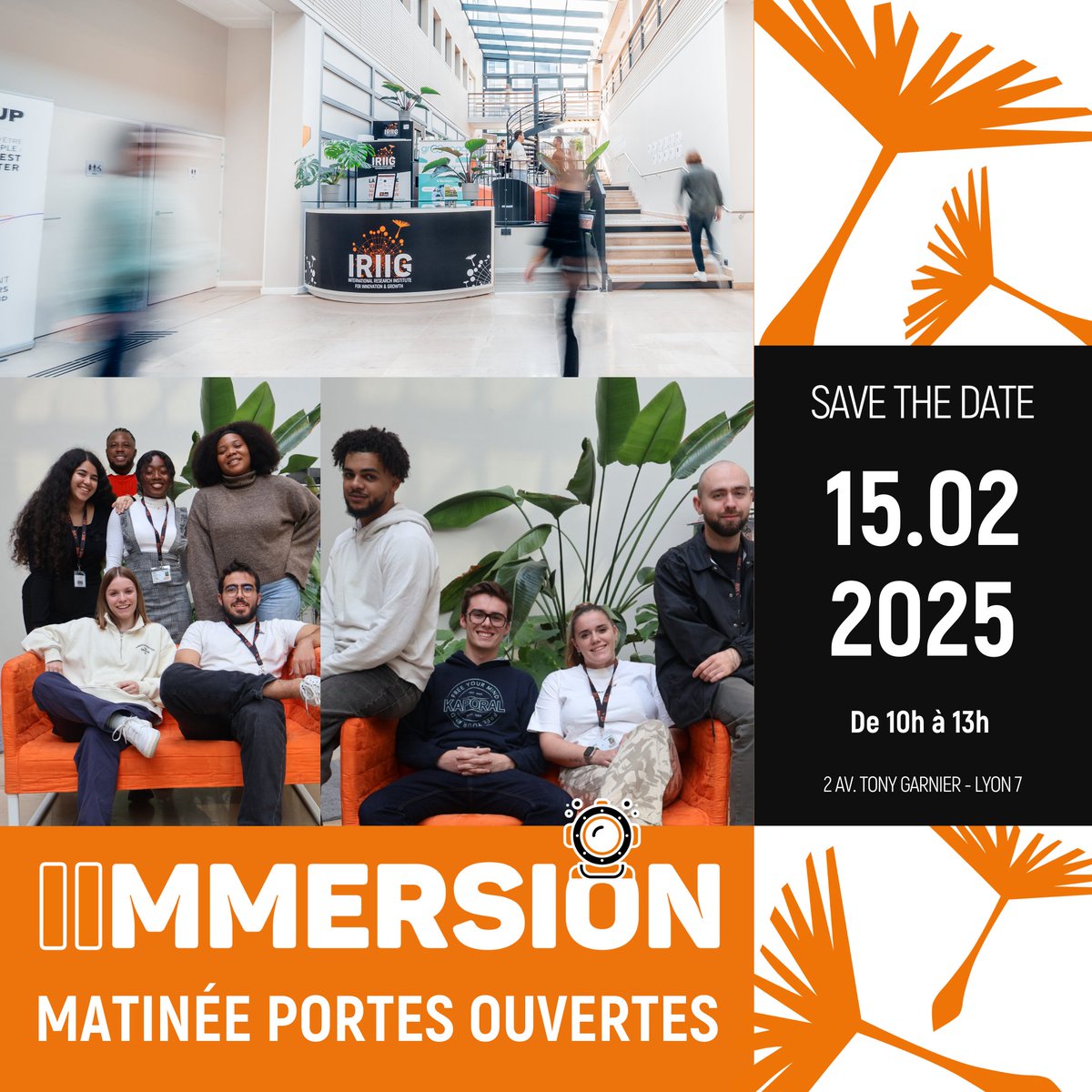 🎓 Prends ton avenir en main avec IRIIG ! 🚀
Rejoins-nous le samedi 15 février pour une IImmersion Matinée Portes Ouvertes !
🕙 De 10h à 13h
📍 2 Avenue Tony Garnier, 69007 Lyon

hubs.li/Q0342hrw0 
#EnjoyImpactInnovation #WeAreIRIIG #JPO #lyon