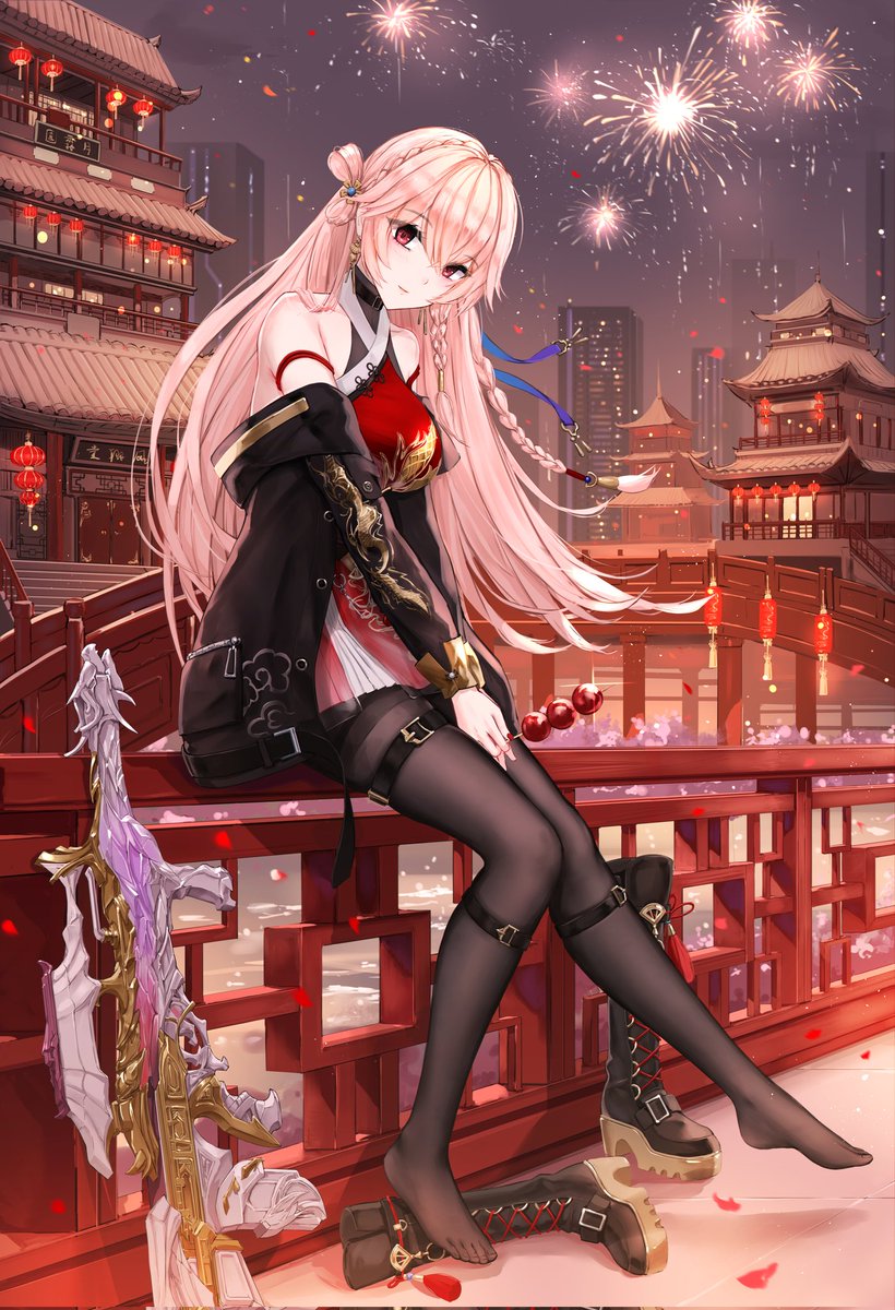 AtelierLiang's tweet image. A little bit late but Happy Lunar New Year! I've painted Celestia with her Night Outfit.
新春快乐!(虽然有点迟了)。这次画的锦衣夜游版小绘~
#Strinova
#卡拉彼丘