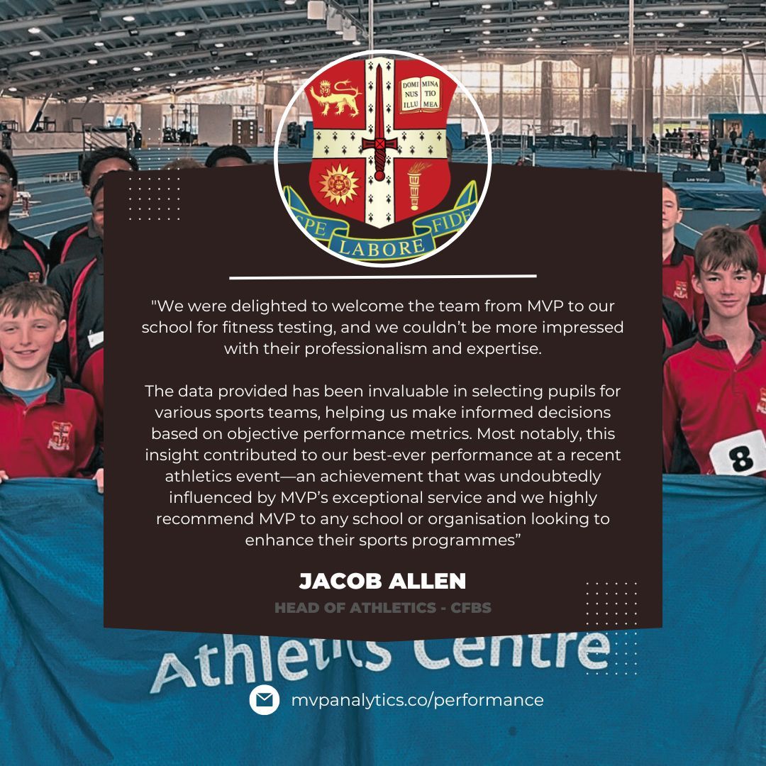🏆 Project MVP’s fitness testing powered Central Foundation Boys’ School to record-breaking athletics success! See how data-driven insights made the difference 👉 buff.ly/3EpVGaa
#AthletePerformance #FitnessTesting #SportsScience