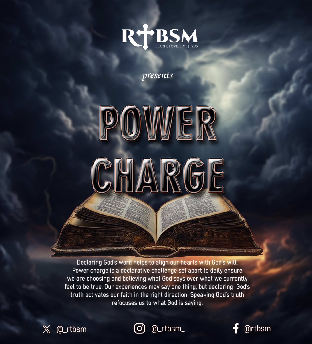 _RTBSM's tweet image. Speak out boldly today’s declaration🔥🗣.
Today’s Declaration encourages us to have faith in the word of God🫶📖.
#iwalkbyfaithinJesusChrist
#powercharge
#rtbsm
#learnliveloveJesus
#theyearofdiscipleship