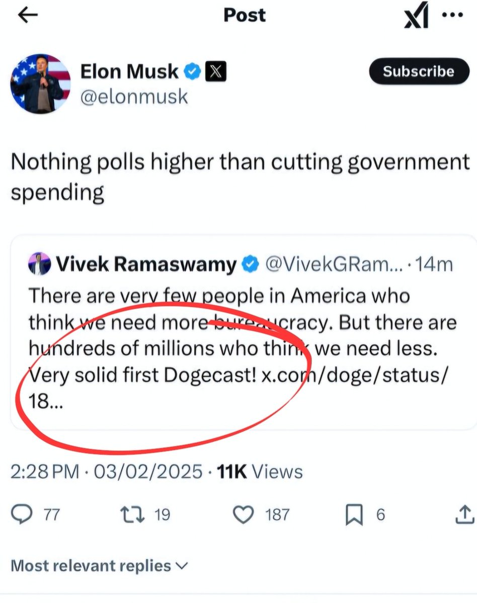 ParodyTateX's tweet image. Meanwhile, Elon reposted Vivek on Dogecast, calling it by NAME. The man’s hosting weekly episodes, how are people still asleep on this? Wake up.

Stack #DOGECAST on Solana

ChHAfQsUznqUpvFSNQsu42KsRr1t3ct56fBigVSHpump