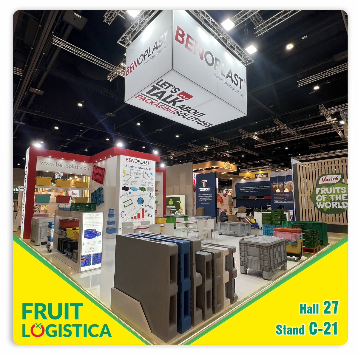 Drop by us, learn more about our smart packaging solutions and see how strong connections lead to successful business!

We are looking forward to welcoming you on between 5-7 February 2025 in Berlin in Hall 27 at our stand C-21.

#builttolast
#Benoplast
#Fruitlogistica2025