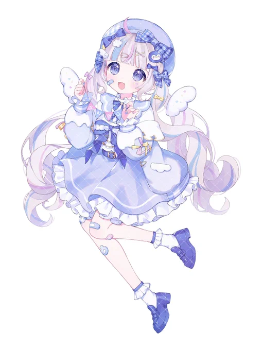さんご。様のアニバーサリーイラストを描かせていただきました!1枚絵はさんご。さんの小物までこだわったキラキラなイラストの雰囲気をリスペクトして制作しました!1周年おめでとうございます໒꒱· ゜ 