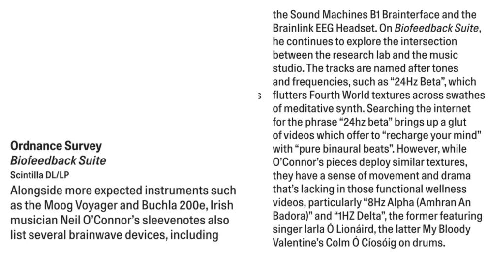 Ordnance Survey (@_somadrone_) on Twitter photo Many thanks to <a href="/thewiremagazine/">The Wire Magazine</a>  for reviewing Ordnance Surveys Biofeedback LP Many thanks to <a href="/thewiremagazine/">The Wire Magazine</a>  for reviewing Ordnance Surveys Biofeedback LP