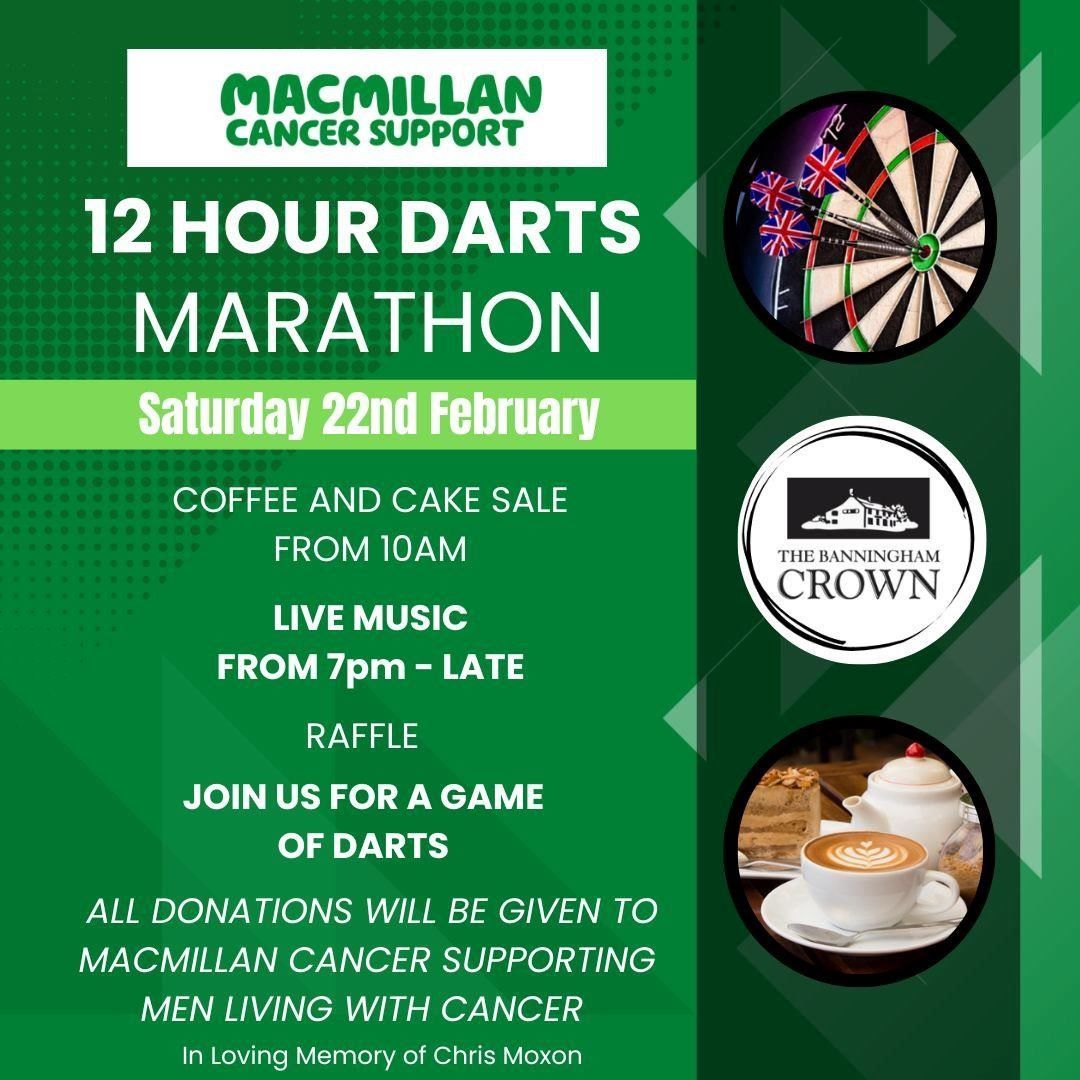 Banningham Crown (@banninghamcrown) on Twitter photo Help support Macmillan Cancer <a href="/BanninghamCrown/">Banningham Crown</a> #darts #cake #music #pub #beer #countrypub๐ฏ๐ง๐ป๐ถ Help support Macmillan Cancer <a href="/BanninghamCrown/">Banningham Crown</a> #darts #cake #music #pub #beer #countrypub๐ฏ๐ง๐ป๐ถ