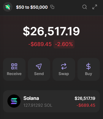 530x profit in just 4 days.

$50 to $50,000 is coming to an end soon.

It’s all happening in the private group, and here’s some stats:

92% win rate on the public wallet
Every trade is LIVE with buy/sell points
Internal contests for $1,000 - $5,000

Want to join? Like, RT, and