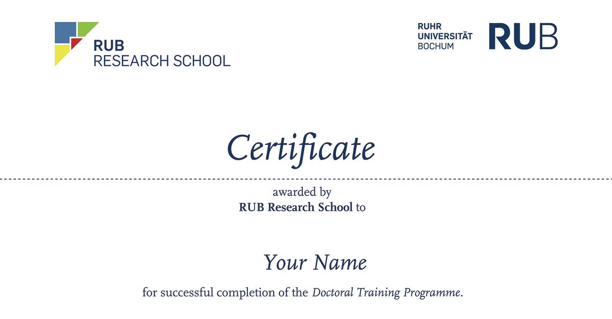 RUB Research School (@researchschool) on Twitter photo Show your extended academic qualification with the RUB Research School Certificate! 📜 It displays the events and workshops you attended during your doctorate <a href="/ruhrunibochum/">Ruhr-Universität Bochum</a>. 🎓 For details on requirements please check our website 👉 research-school.rub.de/doctoral-resea… Show your extended academic qualification with the RUB Research School Certificate! 📜 It displays the events and workshops you attended during your doctorate <a href="/ruhrunibochum/">Ruhr-Universität Bochum</a>. 🎓 For details on requirements please check our website 👉 research-school.rub.de/doctoral-resea…