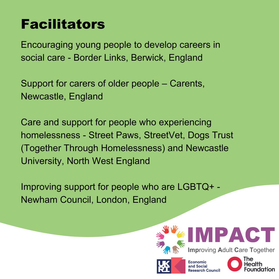 Our Facilitators, co-lead by <a href="/KaspMackay/">Kathryn Mackay</a> and <a href="/karenwatchman/">Karen Watchman</a>, will be hosted by @ategiUK, @ScottishMCN, @LinksBorder, <a href="/BrainInjMatters/">Brain Injury Matters</a>, <a href="/Carents_Room/">Carents</a>, Street Paws/@StreetVetUK/<a href="/DogsTrust/">Dogs Trust 💛🐶</a> Together Through Homelessness/<a href="/UniofNewcastle/">Newcastle University</a>, <a href="/NewhamLondon/">Newham London 💙</a> and @CarersWL