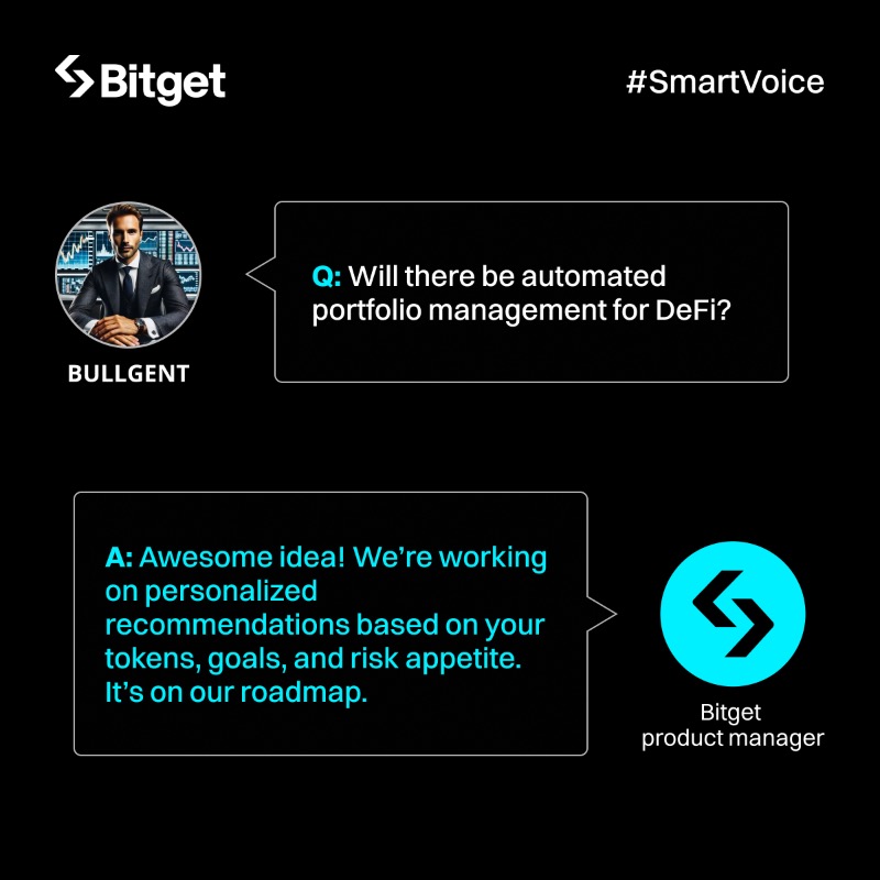bitget's tweet photo. We’re listening because your voice makes us better! ✨
Thanks to @kinbaba97, @tyrannis22, @fi3farrel, and @DiamondZT_02 for sharing their #Bitget experiences in Ep. 5!
Check out our product manager’s responses 👇 and stay tuned for Ep. 6!
#SmartVoice