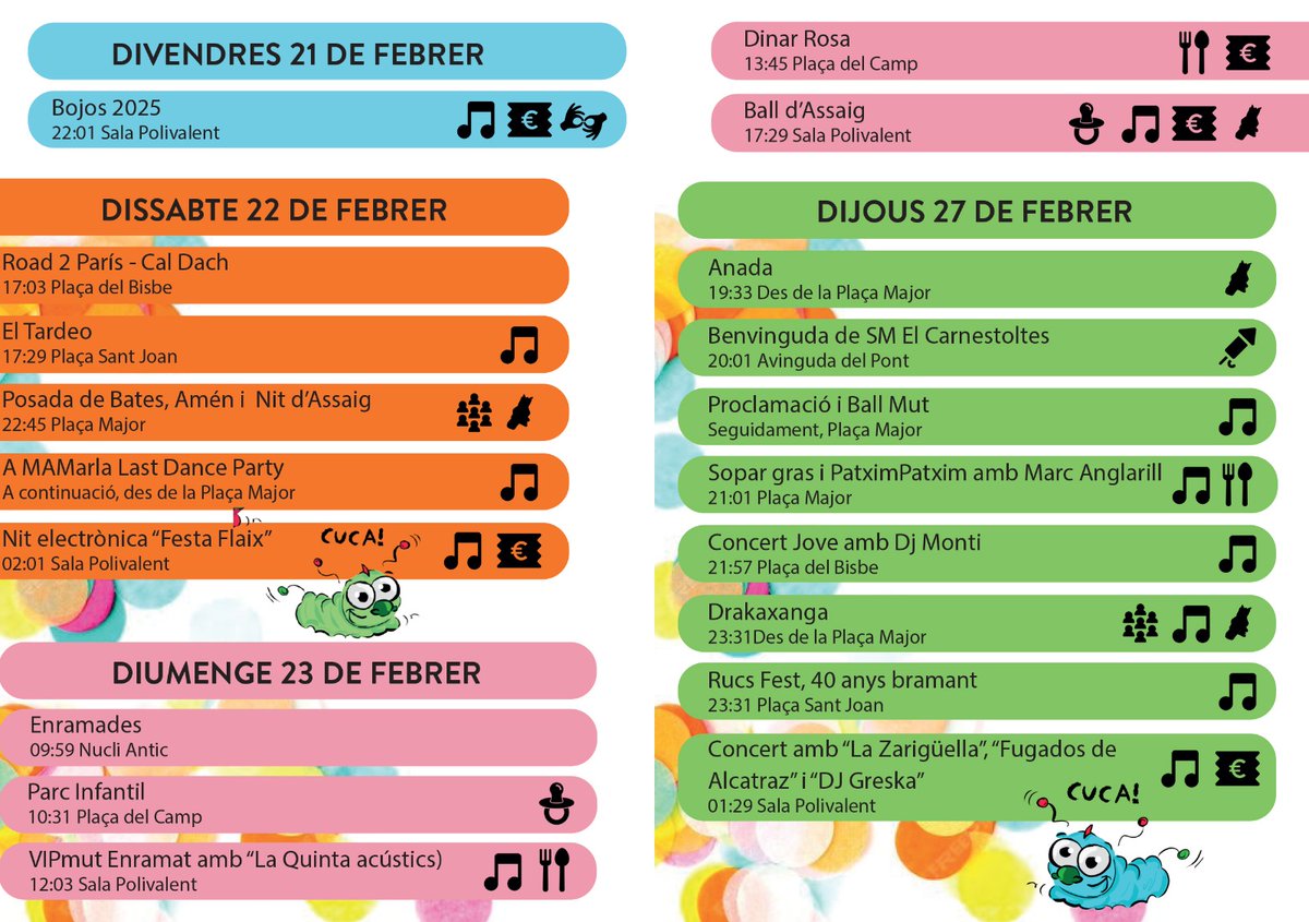 Associació Amisol (@amisolsolsona) on Twitter photo Aquest any els diners recaptats dels AMI-POPs aniran a col·laborar amb la realització d'un programa de Carnaval on les persones amb dificultat lectora puguin entendre els actes 🎉.Agraïm a la junta del <a href="/carnavalsolsona/">Carnaval Solsona</a> la seva dedicació!
#carnavaldesolsona2025 #amisol #solsona Aquest any els diners recaptats dels AMI-POPs aniran a col·laborar amb la realització d'un programa de Carnaval on les persones amb dificultat lectora puguin entendre els actes 🎉.Agraïm a la junta del <a href="/carnavalsolsona/">Carnaval Solsona</a> la seva dedicació!
#carnavaldesolsona2025 #amisol #solsona