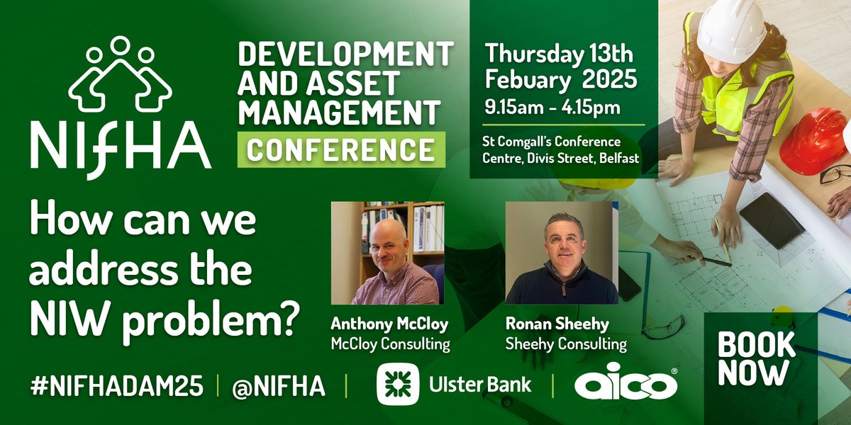 The problems of NI’s under-developed water and sewerage infrastructure have been well versed. This debate offers a forthright and informative assessment on the challenges faced by housing associations, plus some possible solutions.
Book your place at the <a href="/NIFHA/">NIFHA</a> Development &amp;
