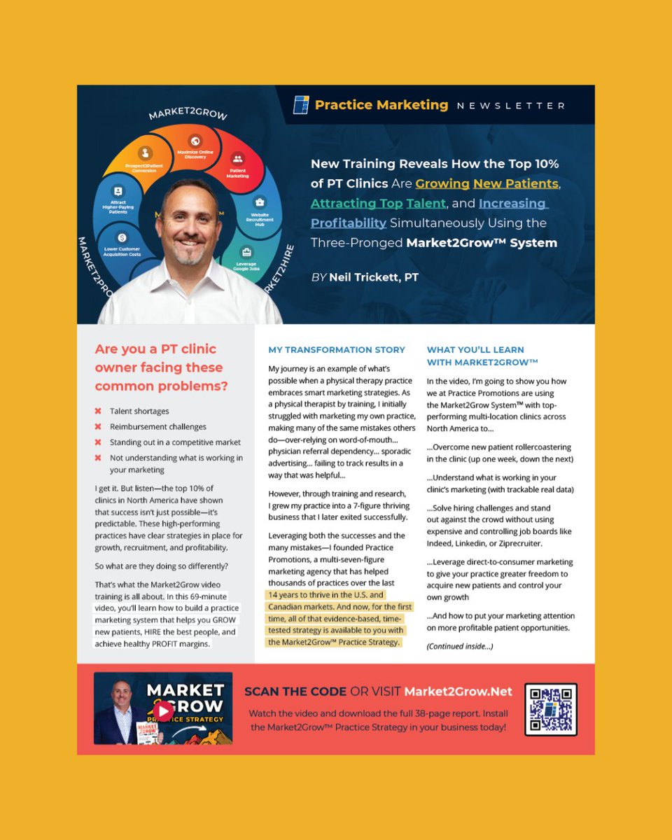 PracticePromos's tweet image. Are you a practice owner looking to grow your clinic in 2025? 

The Top 10% of PT clinics are using these secrets to grow their business. It&apos;s all in the February issue of The Practice Marketing Newsletter. 

Read the latest issue!
online.flippingbook.com/view/640620784/