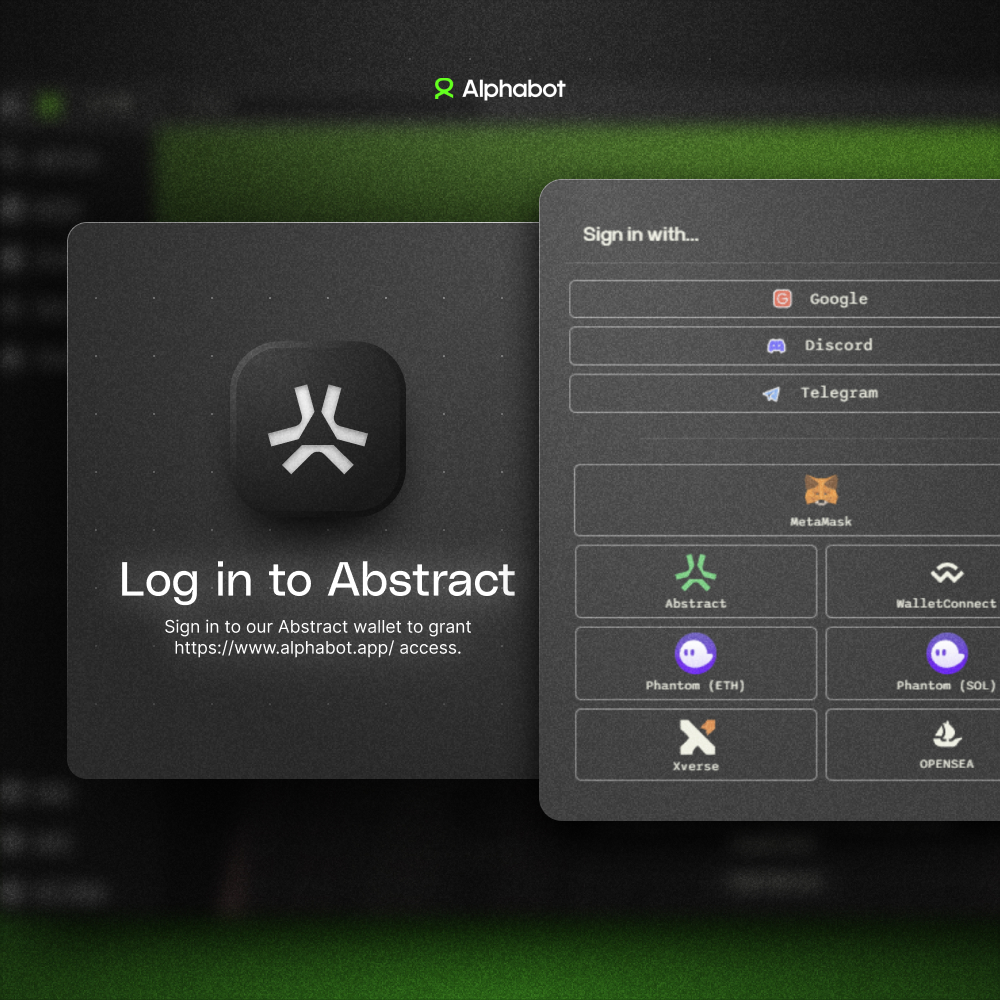 AlphabotApp's tweet image. Abstract Wallet is now live on Alphabot.
You don’t have to say thank you.
SAY IT 🙂↔️
alphabot.app