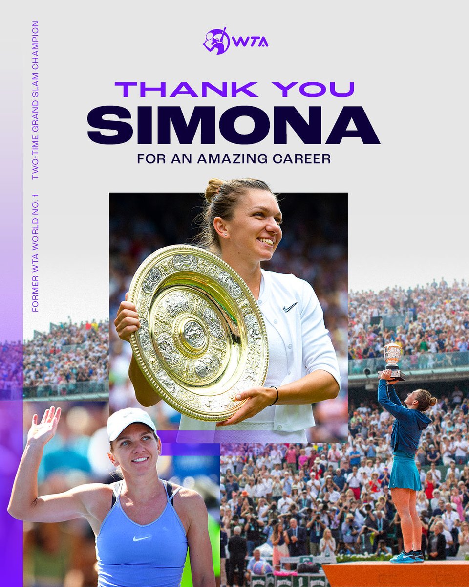 wta (@wta) on Twitter photo 64 weeks at World No. 1️⃣
2 Grand Slam titles 🏆🏆
24 WTA singles titles 👏
1 amazing career, <a href="/Simona_Halep/">Simona Halep</a> 64 weeks at World No. 1️⃣
2 Grand Slam titles 🏆🏆
24 WTA singles titles 👏
1 amazing career, <a href="/Simona_Halep/">Simona Halep</a>