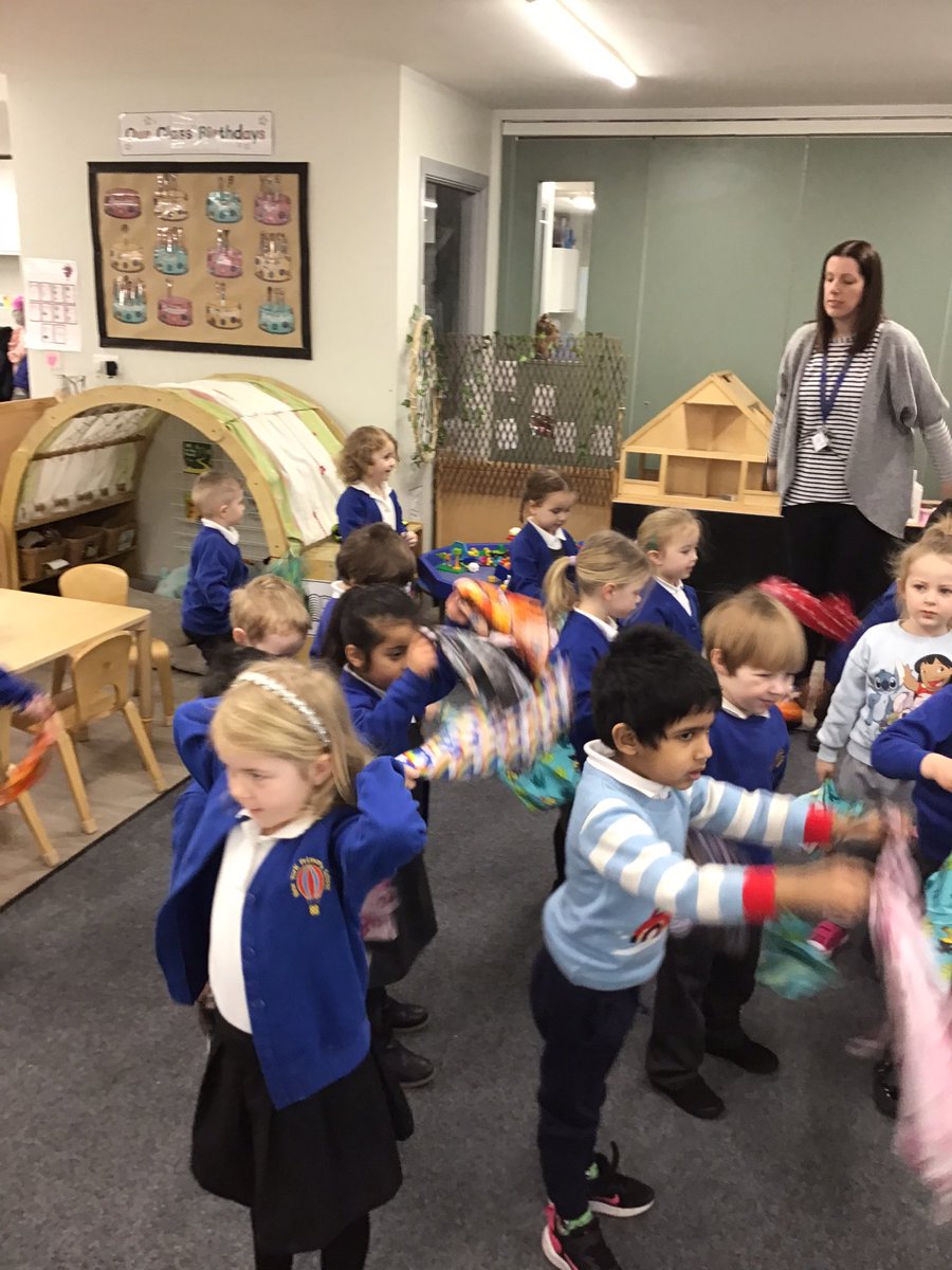 This week Nursery have started taking part in Squiggle Whilst We Wiggle. This includes dancing to music and making large movements which will help us to develop our future writing skills. This week we are moving up and down and our song is "Dancing Queen" <a href="/Newyorkprimary/">New York Primary School</a>