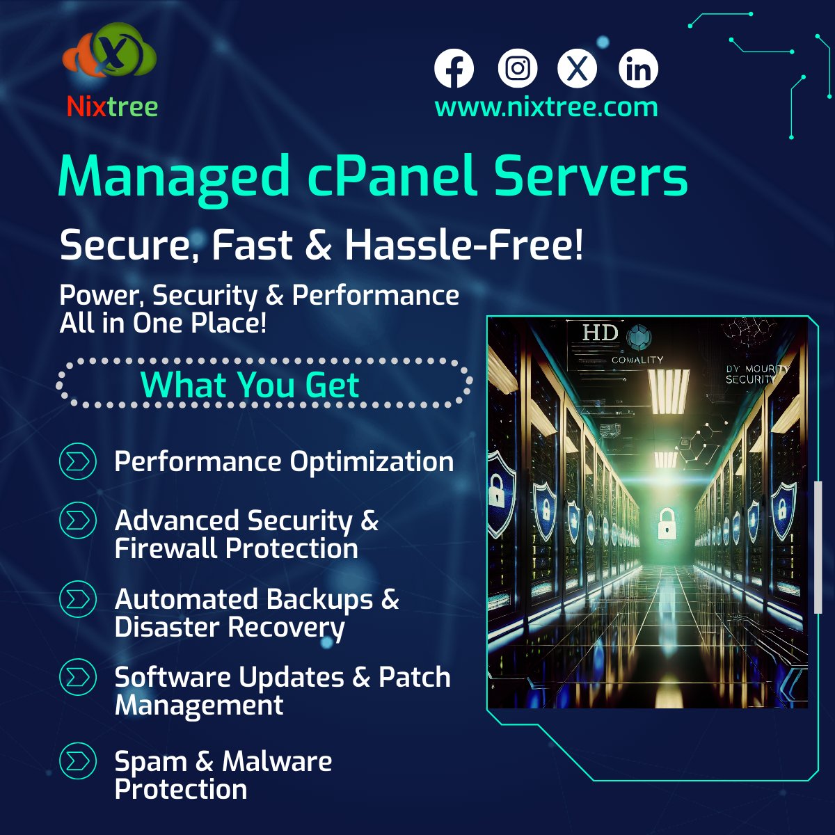 nixtree's tweet photo. 🚀 Elevate Your Server Management with Nixtree! 🛡️
🔗 Get Started Today: https://t.co/VN6A7iVEej
#Nixtree #cPanelManagement #ServerSecurity #WebHosting #TechSupport #ManagedHosting #SecureServers 🚀 https://t.co/Kl9trxPvRA