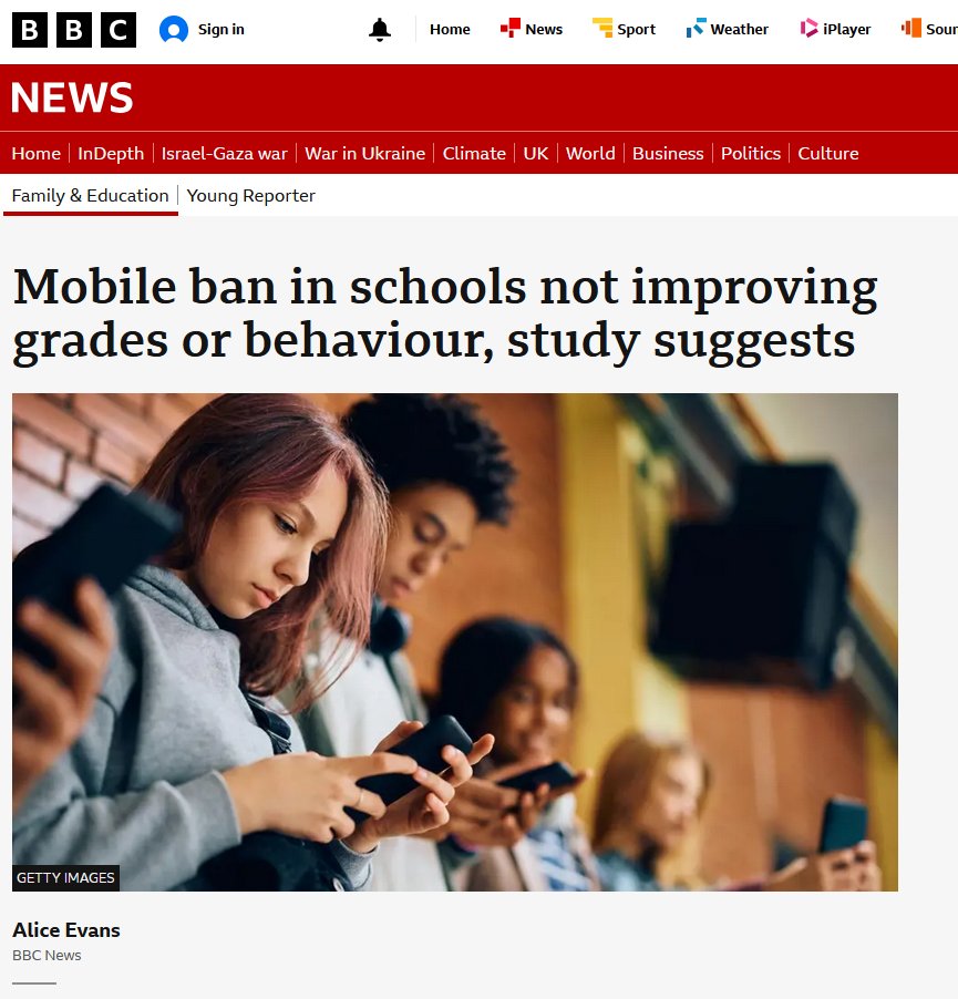 Interesting 😯
This study from the University of Birmingham found that schools restricting smartpho