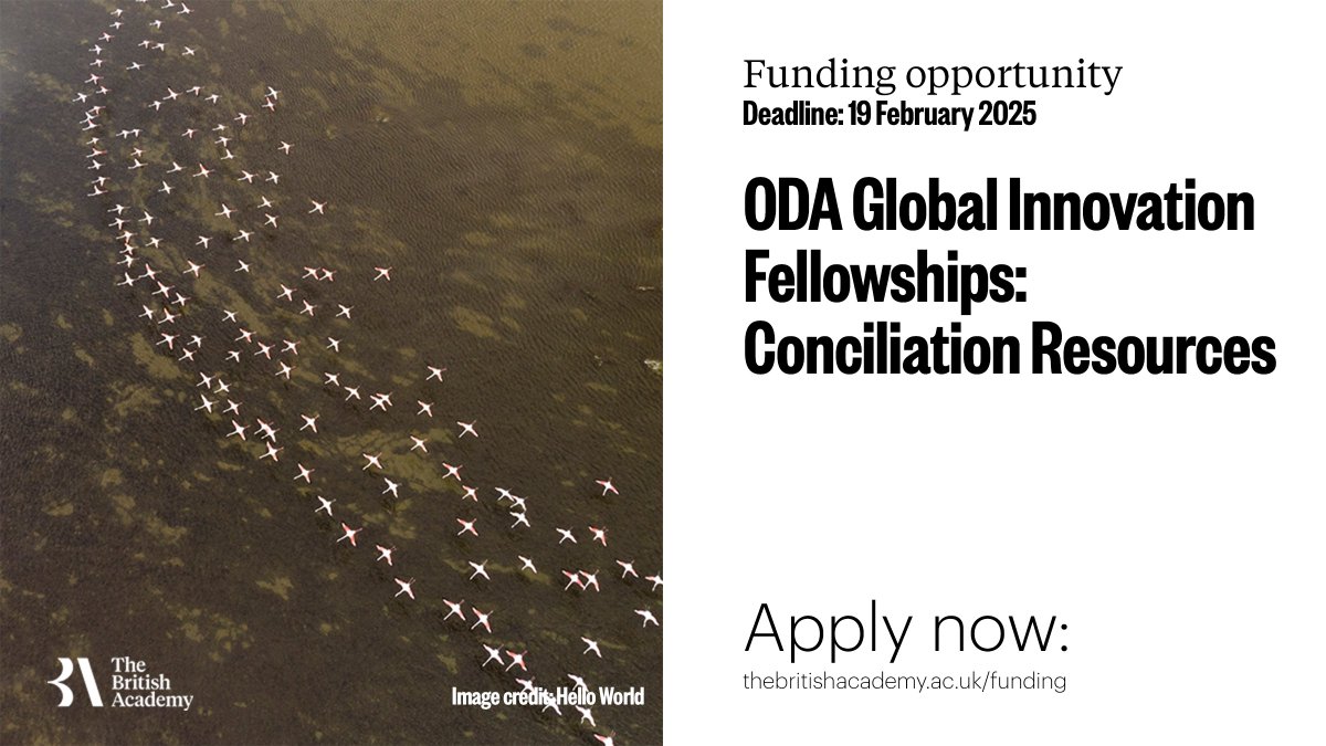 The British Academy (@britishacademy_) on Twitter photo Are you an academic passionate about addressing peacebuilding and conflict resolution challenges internationally? Apply for the ODA Global Innovation Fellowships to collaborate remotely with <a href="/CRbuildpeace/">Conciliation Resources</a> on issues like climate, armed conflict and gender: thebritishacademy.ac.uk/funding/oda-gl… Are you an academic passionate about addressing peacebuilding and conflict resolution challenges internationally? Apply for the ODA Global Innovation Fellowships to collaborate remotely with <a href="/CRbuildpeace/">Conciliation Resources</a> on issues like climate, armed conflict and gender: thebritishacademy.ac.uk/funding/oda-gl…