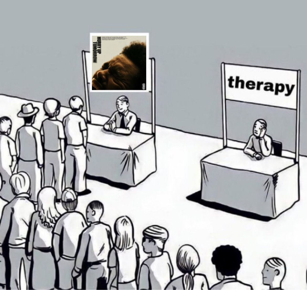 Why go to therapy when you can just listen to Hurry Up Tomorrow