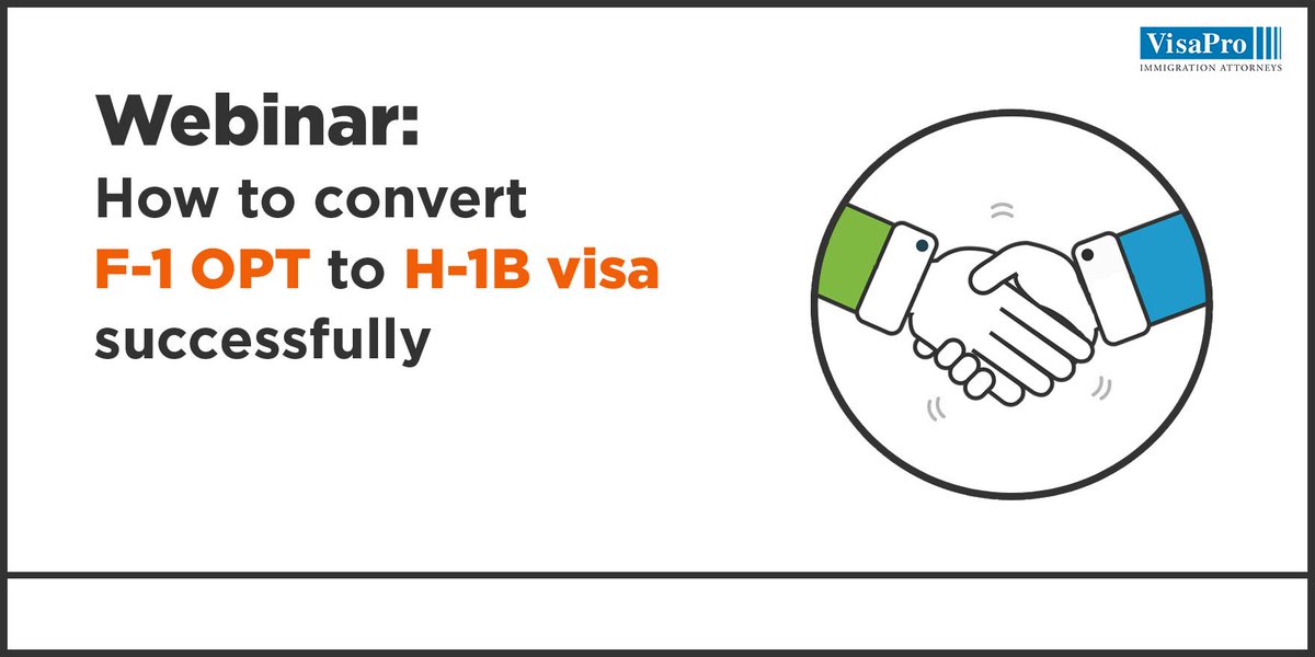 VisaProLaw's tweet image. Filing H-1B cap petitions for #F1Students can be challenging. US Immigration Lawyer Ms. Ancy Varghese will guide you through the challenges during #F1Visa #OPT to #H1BCap filing. Join FREE Webinar: visapro.com/events/f1-opt-…

#internationalstudents #optstem #capgap #h1bvisa…