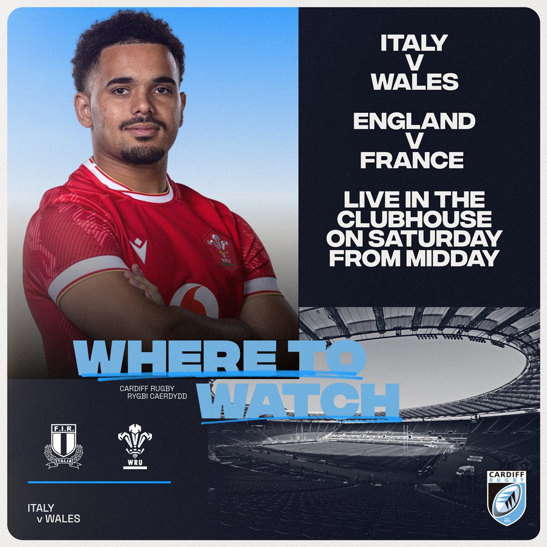 Cardiff Rugby (@cardiff_rugby) on Twitter photo The Clubhouse at the Arms Park is open on Saturday and will be screening both <a href="/SixNationsRugby/">Guinness Men's Six Nations</a> matches.
🇮🇹 🆚 🏴 (2.15pm KO)
🏴 🆚 🇫🇷 (4.45pm KO)
#YmlaenCaerdydd The Clubhouse at the Arms Park is open on Saturday and will be screening both <a href="/SixNationsRugby/">Guinness Men's Six Nations</a> matches.
🇮🇹 🆚 🏴 (2.15pm KO)
🏴 🆚 🇫🇷 (4.45pm KO)
#YmlaenCaerdydd