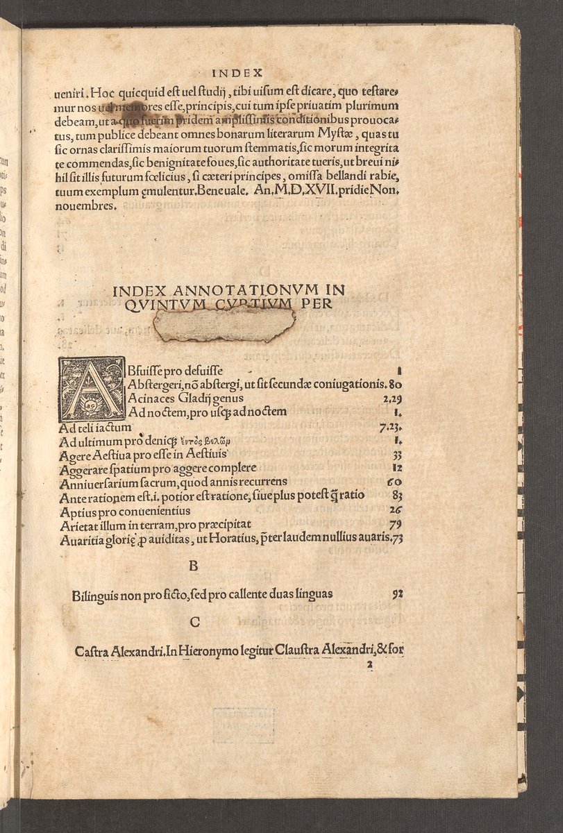 SpColl_KULeuven's tweet photo. Another example of #censorship of the name of Erasmus, because it is indeed the name of "Erasmum Roteroddamum" which you cannot read (see copy UGent https://t.co/igPI4pzXEJ.001330/-1, our copy CaaB426). #tomorrowsresearch #rarebooks #Leuven1425 https://t.co/cvdkqwllxj