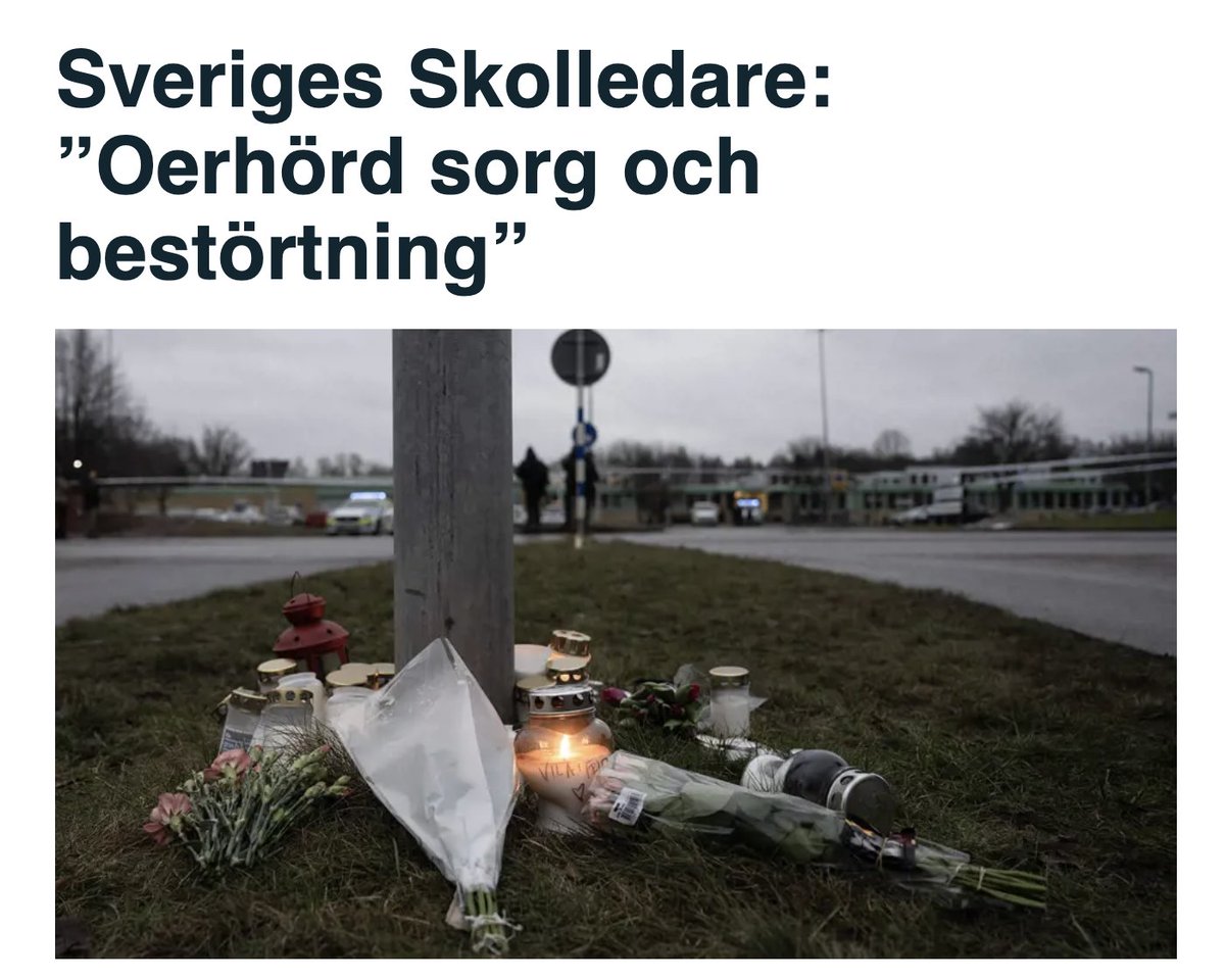 ”Hela landet befinner sig i chock och sorg, och våra tankar går till alla som drabbats – elever, personal och anhöriga”,  skriver Sveriges Skolledare i ett uttalande efter skolskjutningen på Campus Risbergska, som krävt minst elva människors liv.

skolledaren.se/aktuellt/nyhet…