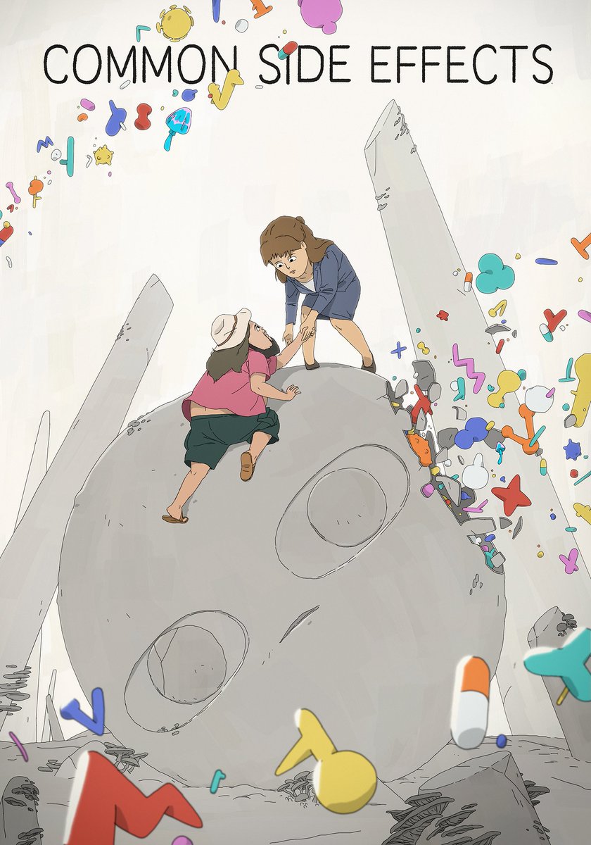 First 2 episode of Common Side Effects came out on Adult Swim and HBO Max. I had the pleasure to be a character designer on the show and this is a poster I made to celebrate its release!

#adultswim #CommonSideEffects #greenstreetpictures #banderaent <a href="/benjybro/">benjy</a>