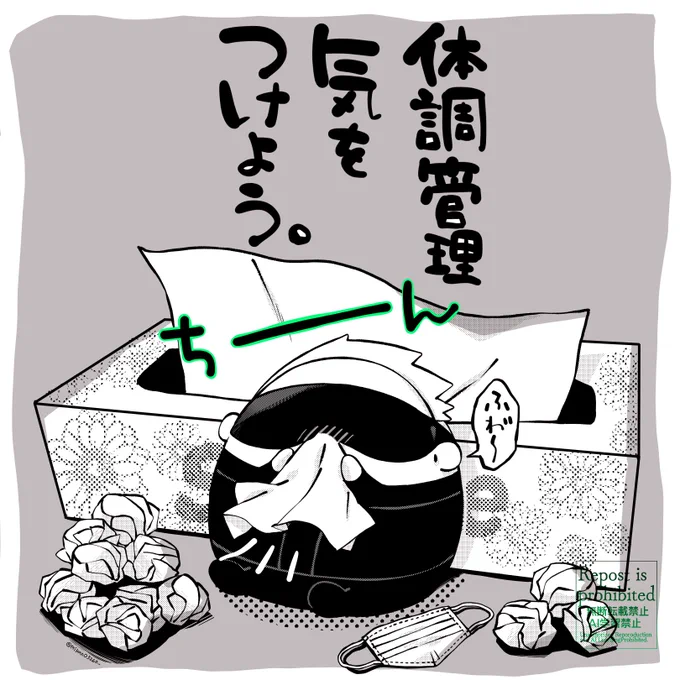 ここ数日鼻水ずるっずるでティッシュが相棒🤧 