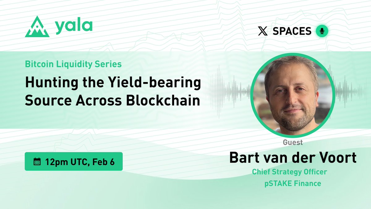 The Bitcoin Liquidity Series continues this February with <a href="/pStakeFinance/">PSTAKE</a>!

Join <a href="/Bartjh1107/">Bart</a> to explore pSTAKE’s innovative LST strategy, BTCFi, and how they’re enhancing liquidity in the Bitcoin staking ecosystem.

🕑 12pm UTC
👉 x.com/i/spaces/1OyKA…