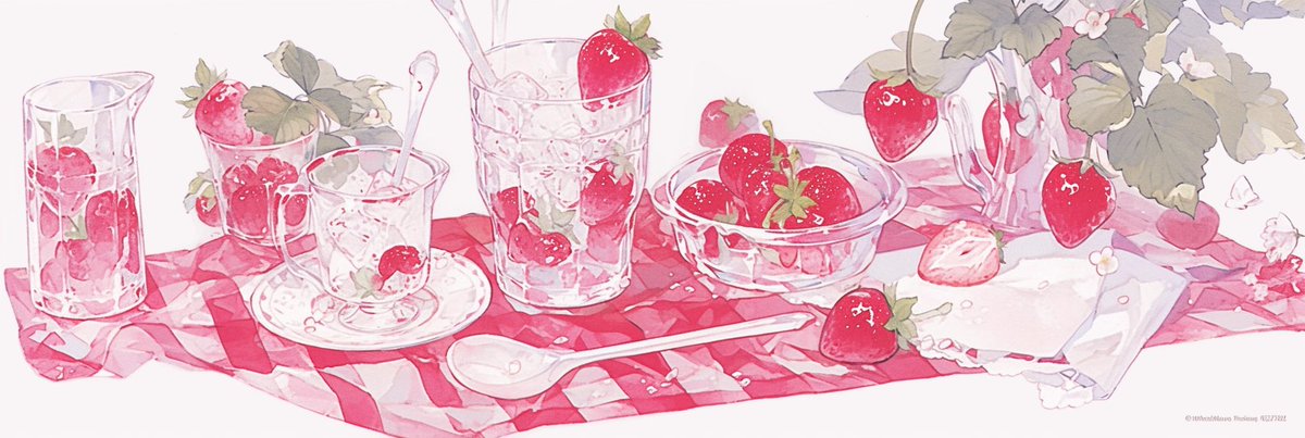 フリーヘッダー #AIイラスト フルーツ