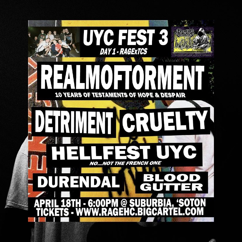 Final lineup announcement for day one of UYC Fest 3. Our first time in Southampton amongst friends on a stacked bill.

18/04 - Suburbia, Southampton

Tickets for the whole weekend are available via the link in our bio.

Promo by Harry Bates.