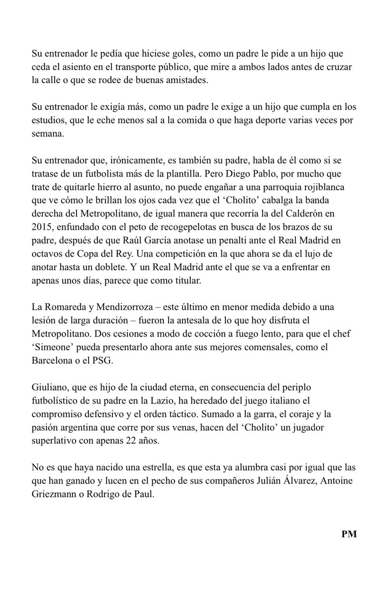 pablo_mr16's tweet photo. Hoy me he atrevido a escribir sobre #Giuliano Simeone https://t.co/OAZM2m9nlR