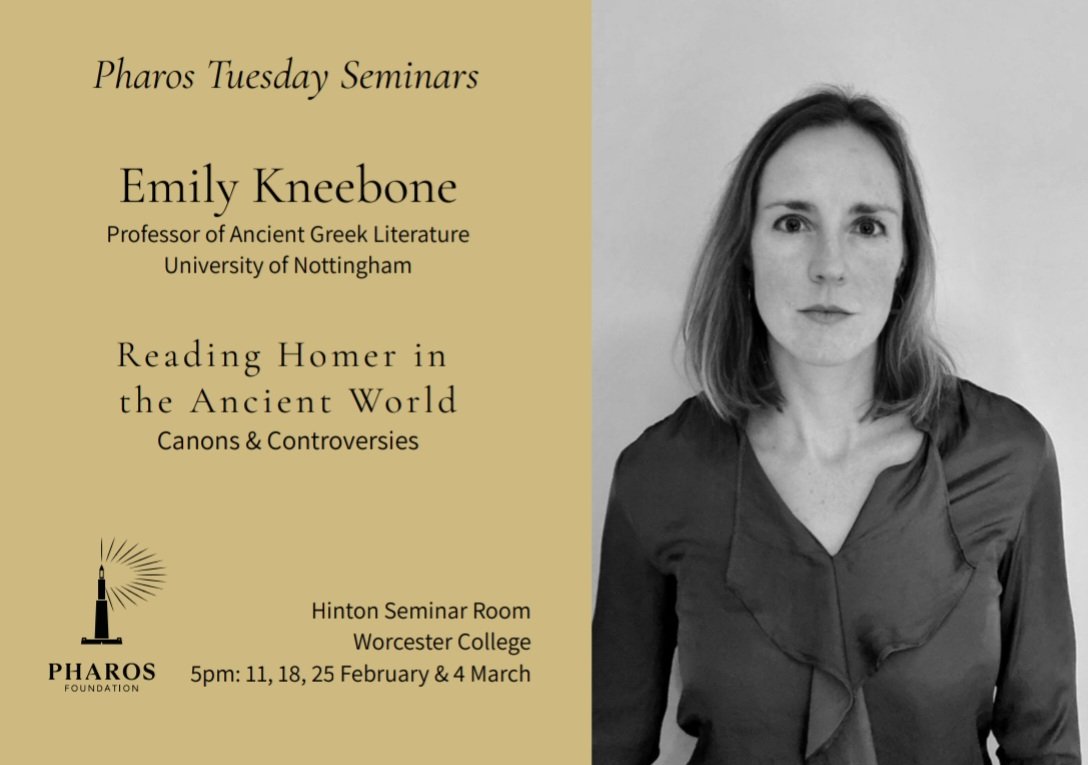 An exciting series of public lectures starts in Oxford next week, hosted by  @Pharosofficial: Emily Kneebone on Reading Homer in the Ancient world. Free  tickets available here: https://t.co/HtdDEFNuCL?