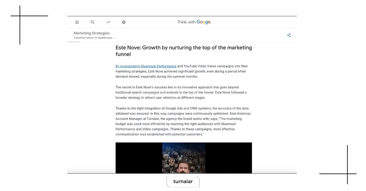 turnalar_tr's tweet image. Think With Google Case&apos;imiz yayında! 🚀 Dijital dönüşümün sağlık sektörünü nasıl yeniden şekillendirdiğini keşfet! 

thinkwithgoogle.com/intl/tr-tr/paz…

#ThinkWithGoogle #DijitalPazarlama #ai #twg #case