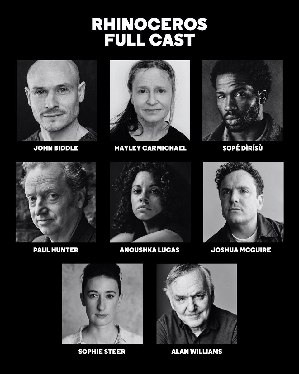 🦏 Rhinoceros News 🦏

1. <a href="/sopedirisu/">Ṣọpẹ́</a> photographed by @drgotts in the artwork for the production 📸

2. Full cast just announced 🥳

🎟️ almeida.co.uk/rhino