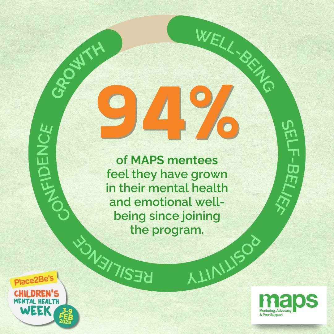A trusted mentor can help young people feel heard, supported &amp; empowered. 💚 

This #ChildrensMentalHealthWeek, we’re celebrating the power of positive relationships in mental well-being. 🌱

#CMHW2025 #KnowYourselfGrowYourself <a href="/Place2Be/">Place2Be</a>