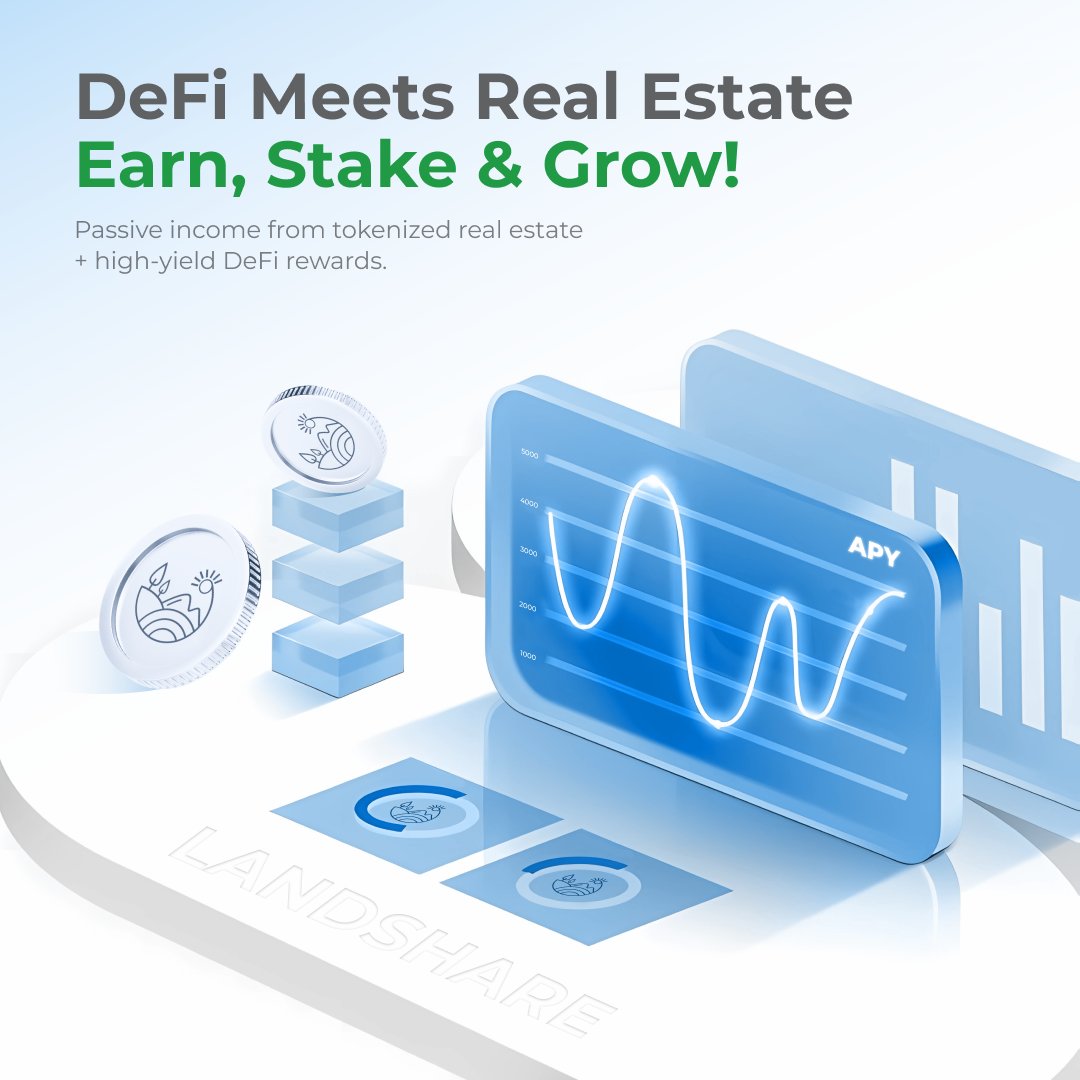 Landshareio's tweet image. 🏡 Real Estate, DeFi &amp;amp; Crypto – All in One!

Smart investors know diversification is key 🔑 but what if you could merge real estate, DeFi, and crypto into a single, high-yield ecosystem?

With #Landshare, you can:

🏡 Earn passive income from tokenized real estate (rental yield +…