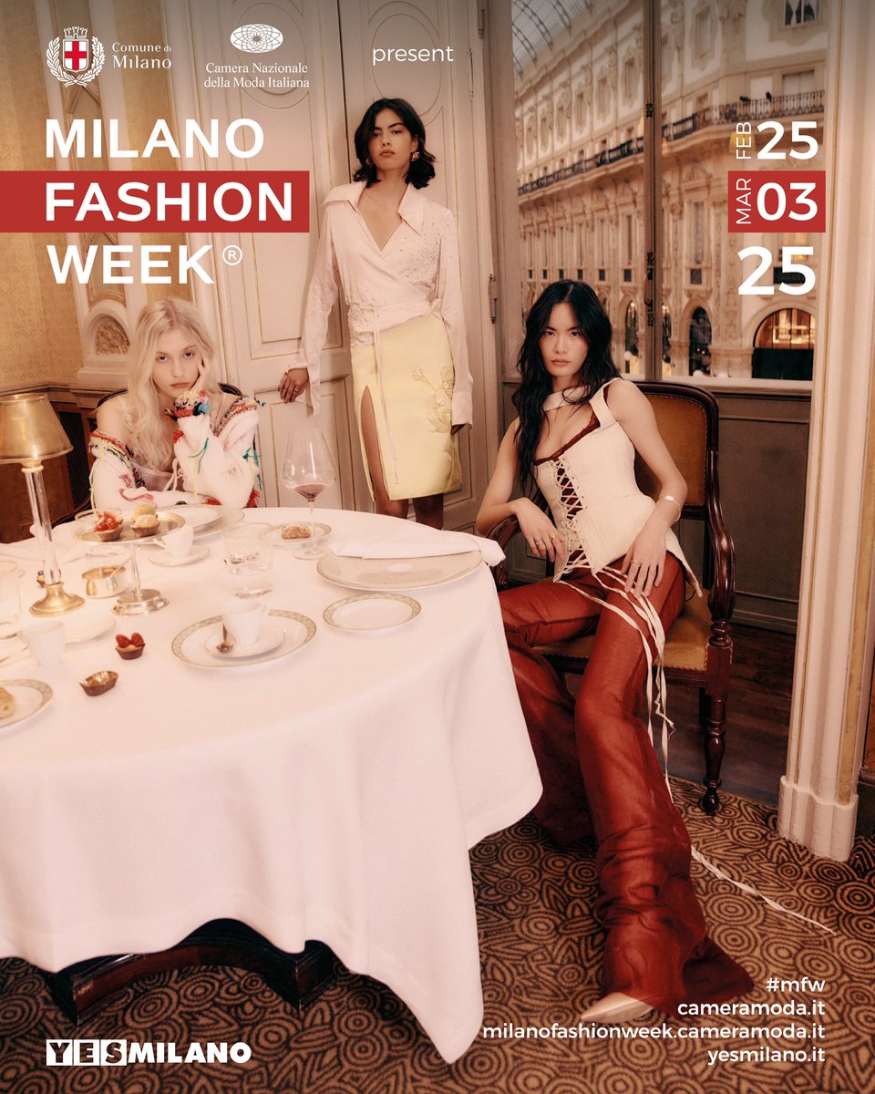 The countdown begins for the next Milan Fashion Week! Join us for Women’s Fall/Winter 25-26, happening February 25- March 3, 2025.
Discover the full calendar of shows and events by tapping the link in our bio!