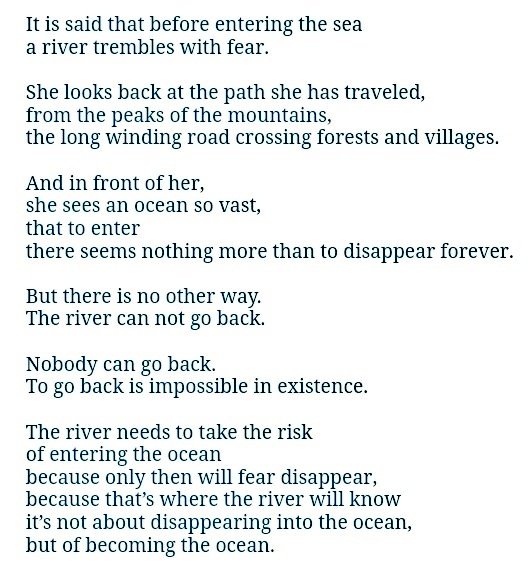 This hits hard. 🥹

'Fear' by Kahlil Gibran.