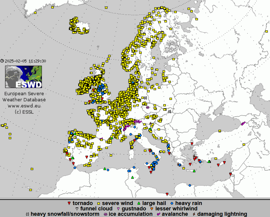 ESWD 2025 - JANUARY: 3,539 #severewx reports

Fatalities: 22 - Avalanches: 18 / Winds: 2 / Floods: 2

@eltempsTV3 <a href="/Climateextreme9/">climate Extreme</a> <a href="/MeteoLatvia/">Martins Bergšteins</a> <a href="/meteogreen/">Abdullah Kahraman</a> <a href="/Stormyalert/">Stormyalert</a> <a href="/Pre_Temp/">PRETEMP - Previsioni Temporali</a> <a href="/SturmarchivCH/">Swiss Severe Weather 🌪</a> <a href="/stormchaserth/">Thüringer Storm Chaser e.V.</a> <a href="/KreisRhein/">Stormchaser Rhein-Kreis-Neuss</a> <a href="/ExtremeMeteo/">Extrême Météo</a> <a href="/alluringstorms/">alluringstorms 🇨🇦</a> <a href="/wetterfee1903/">Felix Dietzsch</a> <a href="/WetterKontor/">WetterKontor</a>