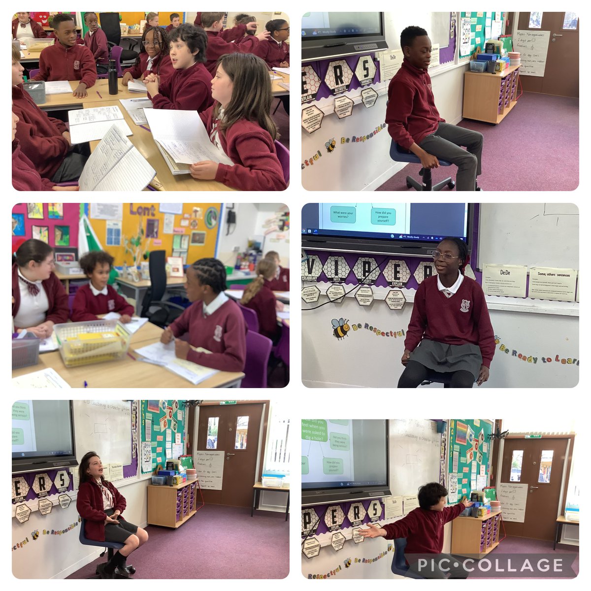 Year six carried out a hot-seating activity, taking on the role of Stanley from our class novel 'Holes'.