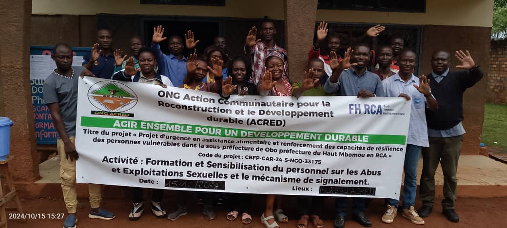 ONGACRED's tweet photo. Renforcement des capacités du personnel de l'ONG ACRED sur la Protection  contre les  Exploitation et Abus Sexuel (PEAS). https://t.co/TJOjMsCYaK