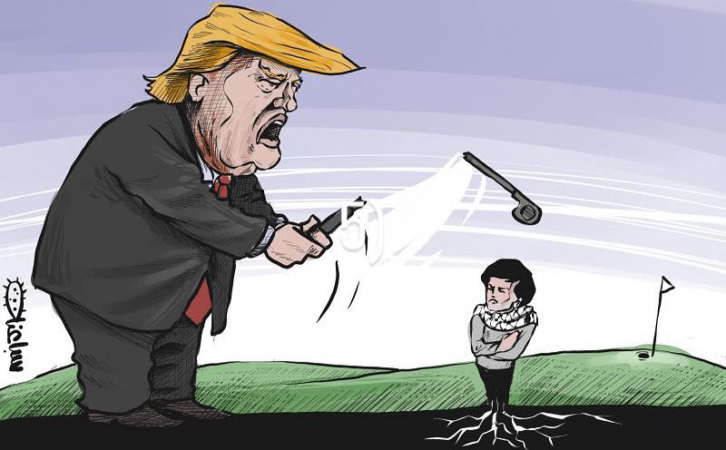 Jamil Dakwar (@jdakwar) on Twitter photo By Palestinian cartoonist Mohammad Saba'aneh (February 5, 2025) By Palestinian cartoonist Mohammad Saba'aneh (February 5, 2025)
