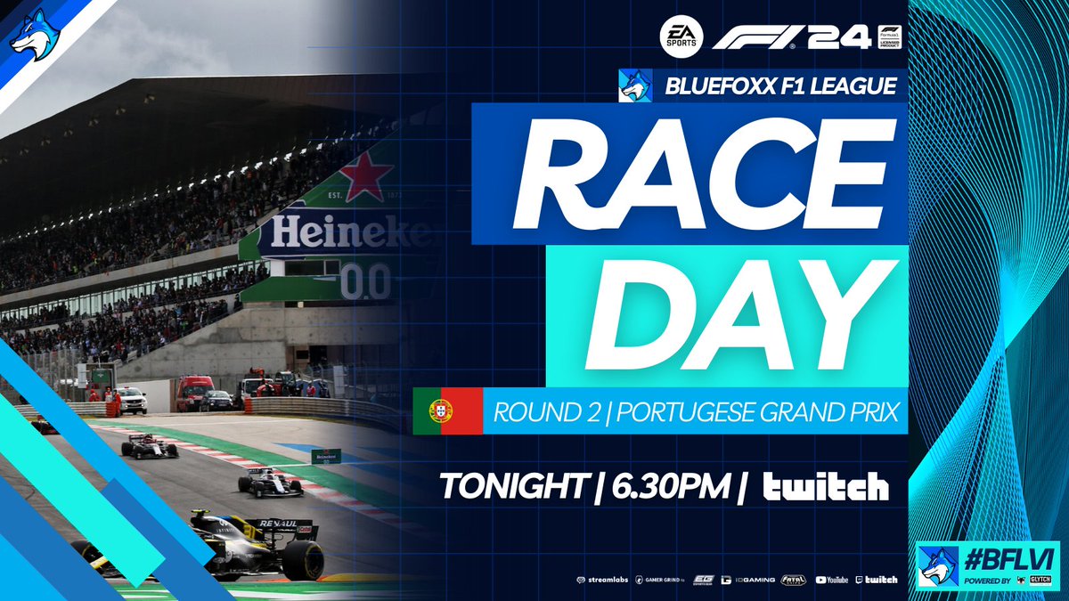SS_Bluefoxx's tweet photo. BFLVI | RACE 2 | 🇵🇹 PORTUGESE GRAND PRIX

TONIGHT | 6.30PM | https://t.co/pHqF9y1RSw

#F1 #F1Esports #F1SimRacing #BFL #BFLVI #streamer #content #smallstreamer #twitchstreamer #twitchstreaming #motorsport #Racing https://t.co/NsoZDF5xvy