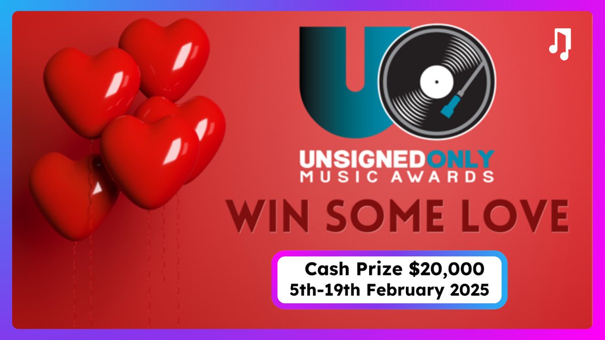 Enter the <a href="/UnsignedOnly/">Unsigned Only Music Competition</a> Music Awards &amp; qualify for our #WINSOMELOVE promotion, to win an epic artist prize bundle including KNR 8400 Headphones &amp; JOGG Audio Interface by Hotone Audioor, or even a $20k cash prize for Artist of the Year! unsignedonly.com #MusicAwards