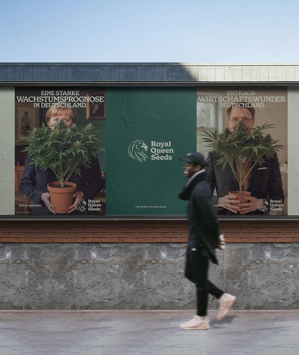 royalqueenseeds's tweet photo. Germany, we're here to make some noise! 🇩🇪 We are hitting the streets with a bold message: grow your own shit and take control! 🌱 

From Berlin to Hamburg and Cologne, our ads are turning heads, calling out the 💩 in illegal weed, and showing Germany a better way. Let's grow!🚀 https://t.co/CF0Jjgd0Ml